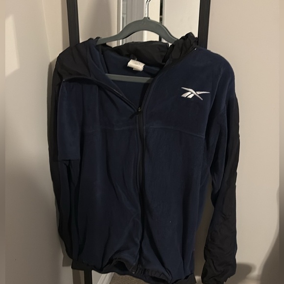 Reebok Mens WOR Fleece Jacket, Blue Sz M - Picture 4 of 5